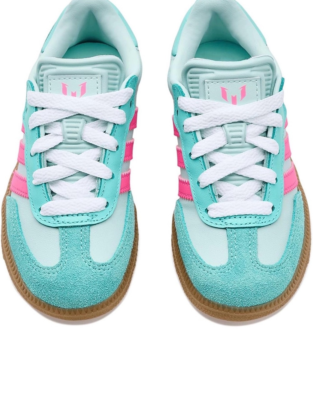 adidas Kids Mint and Pink Classic Lace-Up Sneakers